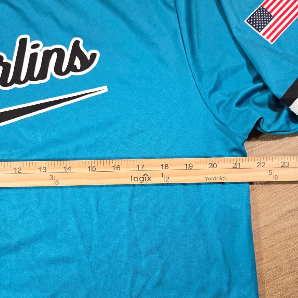 Vintage Miami Florida Marlins #8 MLB Jersey T Shirt Men Large Champro Baseball - Picture 6 of 8